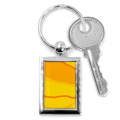 Yellow Decorative Design Key Chains (rectangle)  by Valentinaart