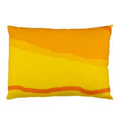 Yellow Decorative Design Pillow Case by Valentinaart