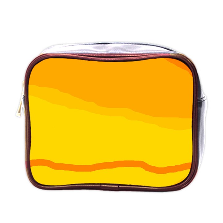 Yellow decorative design Mini Toiletries Bags