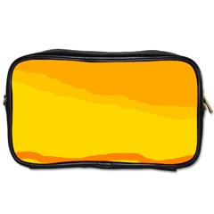 Yellow Decorative Design Toiletries Bags 2-side by Valentinaart