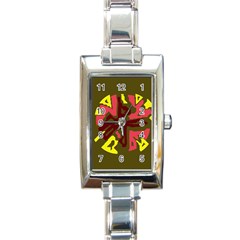 Abstract Design Rectangle Italian Charm Watch by Valentinaart