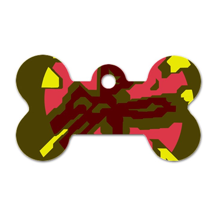 Abstract design Dog Tag Bone (One Side)