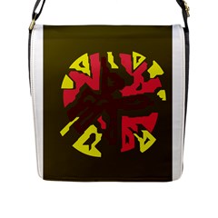 Abstract Design Flap Messenger Bag (l)  by Valentinaart