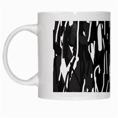 Black And White Elegant Pattern White Mugs by Valentinaart