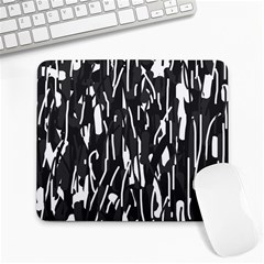 Black And White Elegant Pattern Large Mousepads by Valentinaart