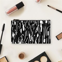 Black And White Elegant Pattern Cosmetic Bag (small)  by Valentinaart