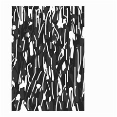 Black And White Elegant Pattern Small Garden Flag (two Sides)