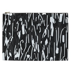 Black And White Elegant Pattern Cosmetic Bag (xxl)  by Valentinaart