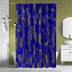 Plue Decorative Pattern  Shower Curtain 48  X 72  (small)  by Valentinaart