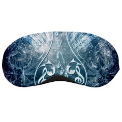 Music, Decorative Clef With Floral Elements In Blue Colors Sleeping Masks by FantasyWorld7