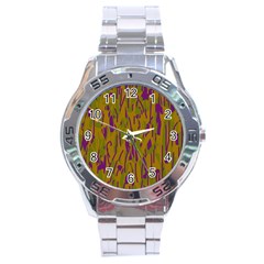 Decorative Pattern  Stainless Steel Analogue Watch by Valentinaart