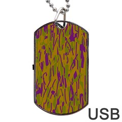 Decorative Pattern  Dog Tag Usb Flash (one Side) by Valentinaart