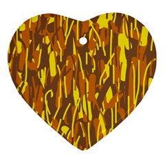 Yellow Pattern Ornament (heart)  by Valentinaart