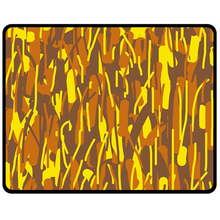 Yellow pattern Fleece Blanket (Medium) 