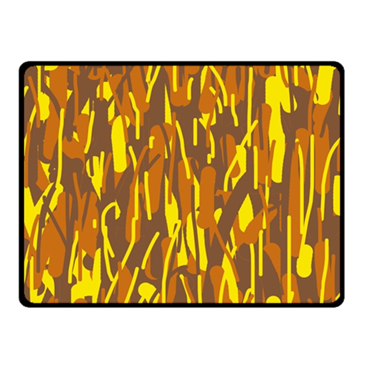 Yellow pattern Fleece Blanket (Small)