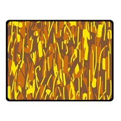 Yellow Pattern Double Sided Fleece Blanket (small) 