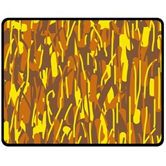 Yellow Pattern Double Sided Fleece Blanket (medium) 