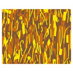 Yellow Pattern Double Sided Flano Blanket (medium) 