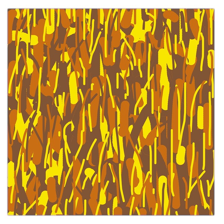 Yellow pattern Large Satin Scarf (Square)