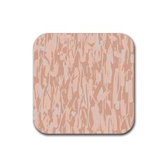 Pink Pattern Rubber Coaster (square)  by Valentinaart