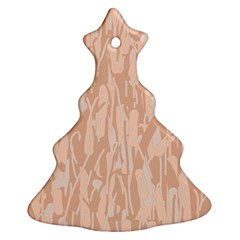 Pink Pattern Christmas Tree Ornament (2 Sides)