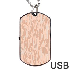 Pink Pattern Dog Tag Usb Flash (two Sides) 