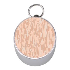 Pink Pattern Mini Silver Compasses