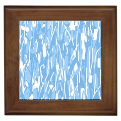 Blue Pattern Framed Tiles by Valentinaart