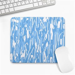 Blue Pattern Large Mousepads by Valentinaart