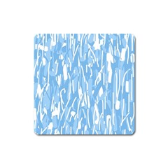 Blue Pattern Square Magnet by Valentinaart