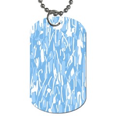 Blue Pattern Dog Tag (one Side) by Valentinaart