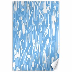 Blue Pattern Canvas 24  X 36  by Valentinaart