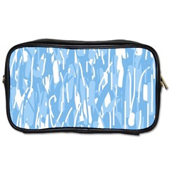 Blue Pattern Toiletries Bags by Valentinaart