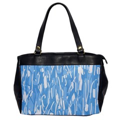 Blue Pattern Office Handbags by Valentinaart