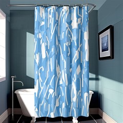 Blue Pattern Shower Curtain 36  X 72  (stall)  by Valentinaart