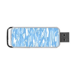 Blue Pattern Portable Usb Flash (one Side)