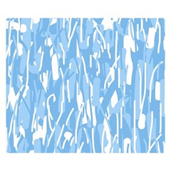 Blue Pattern Double Sided Flano Blanket (small) 