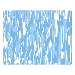 Blue Pattern Double Sided Flano Blanket (large)  by Valentinaart