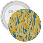 Yellow and blue pattern 3  Buttons Front