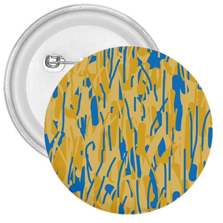 Yellow and blue pattern 3  Buttons