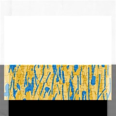 Yellow And Blue Pattern Rectangular Jigsaw Puzzl by Valentinaart