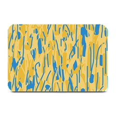 Yellow And Blue Pattern Plate Mats