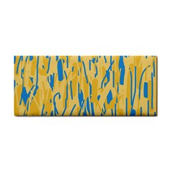 Yellow And Blue Pattern Hand Towel