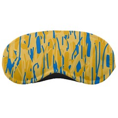 Yellow And Blue Pattern Sleeping Masks by Valentinaart