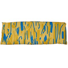 Yellow And Blue Pattern Body Pillow Case (dakimakura) by Valentinaart