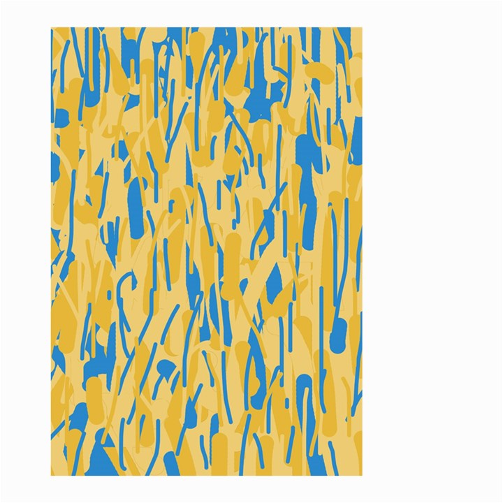 Yellow and blue pattern Small Garden Flag (Two Sides)