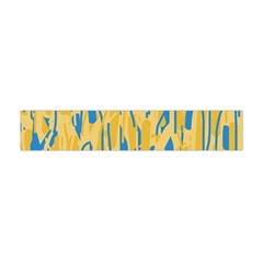 Yellow And Blue Pattern Flano Scarf (mini) by Valentinaart