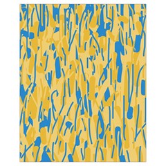 Yellow And Blue Pattern Drawstring Bag (small)