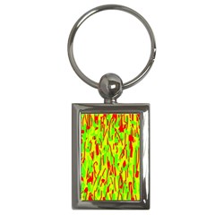 Green And Red Pattern Key Chains (rectangle)  by Valentinaart