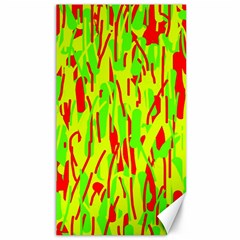 Green And Red Pattern Canvas 40  X 72   by Valentinaart